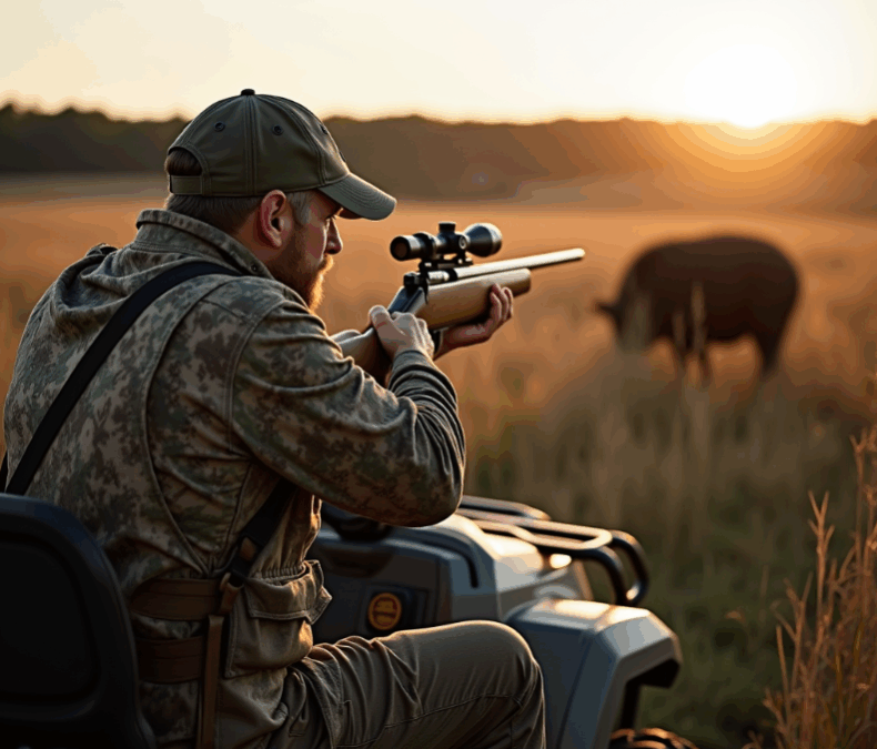 Texas summer time pig hunting