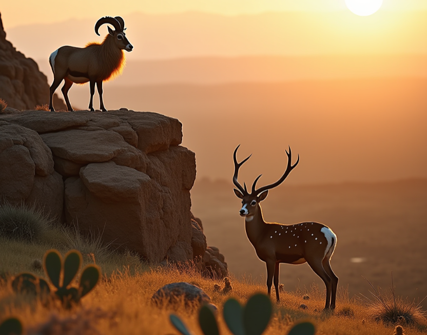 Off-season axis hunting and aoudad by helicopter